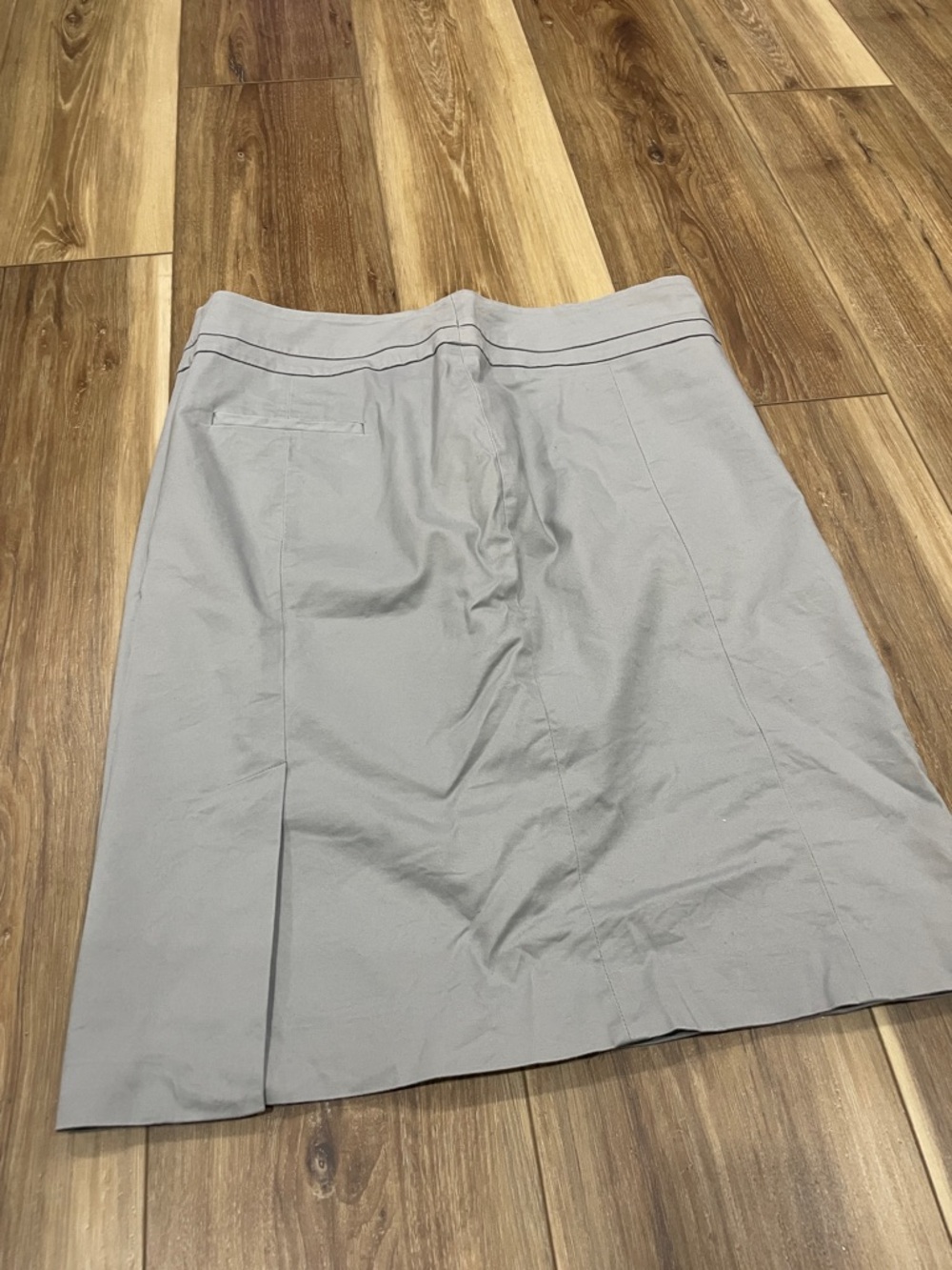 LOFT Light Gray Midi Skirt